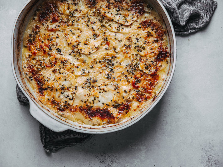 Celery Root & Apple Gratin